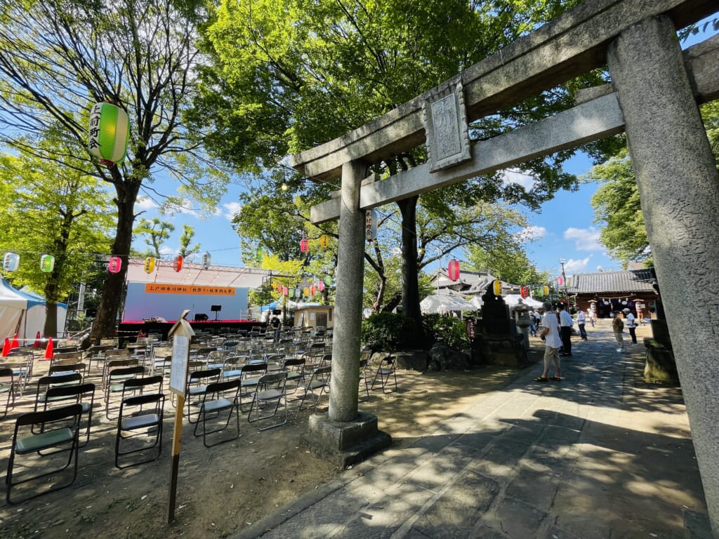 上戸田氷川神社 秋祭り演芸祭 準備完了